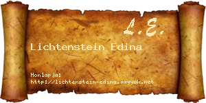 Lichtenstein Edina névjegykártya